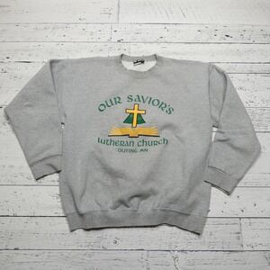 Wilson Sweatshirt Mens Large Our Saviors Lutheran Church Outing MN Crewneck‎